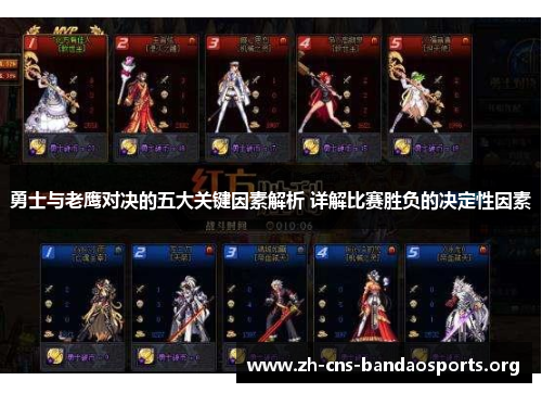 勇士与老鹰对决的五大关键因素解析 详解比赛胜负的决定性因素 勇士与老鹰对决的五大关键因素解析 详解比赛胜负的决定性因素